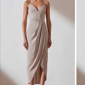 SHONA JOY CORE COCKTAIL DRESS - OYSTER
